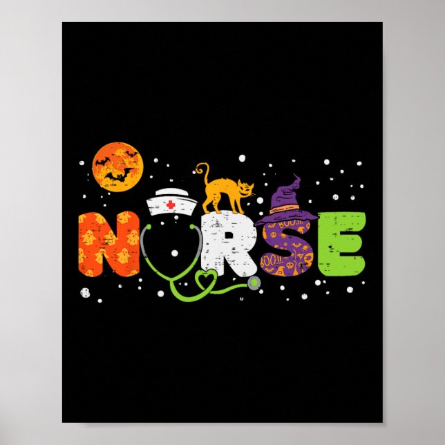 Nurse Halloween Costume Stethoscope Heartbeat Pump Poster (Front)