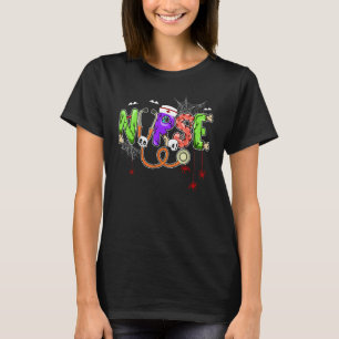 Nurse Halloween Costume Stethoscope Heartbeat Pump T-Shirt