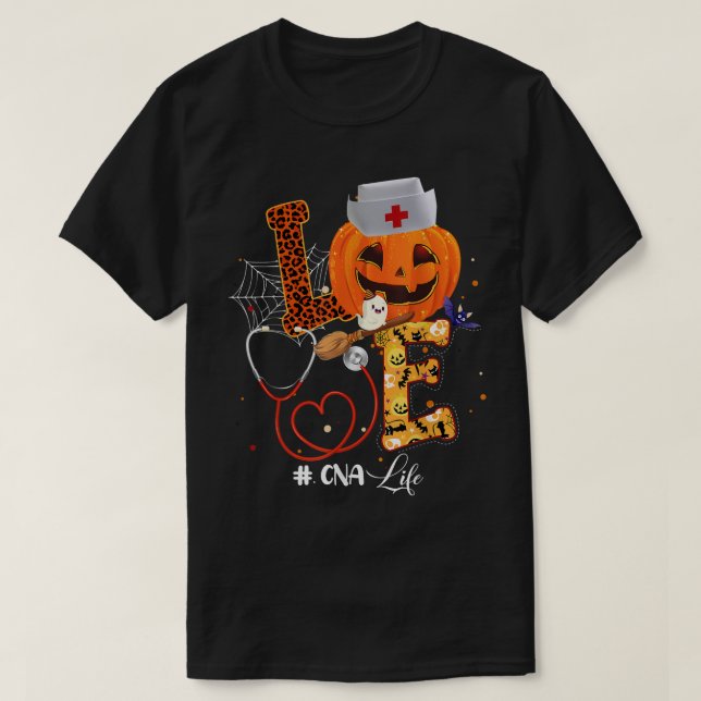 Nurse Halloween Costumes For Women Wth Love CNA Li T-Shirt (Design Front)