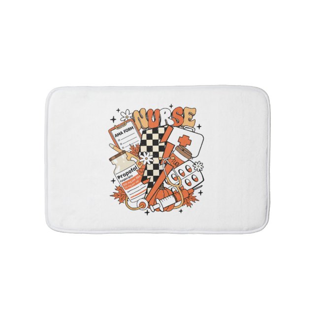 Nurse Halloween Cute Fall  Bath Mat (Front)