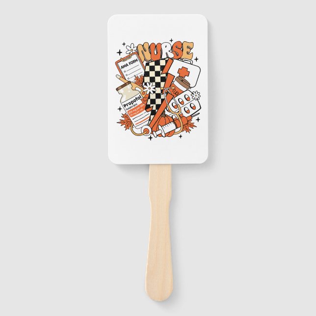 Nurse Halloween Cute Fall  Hand Fan (Front)