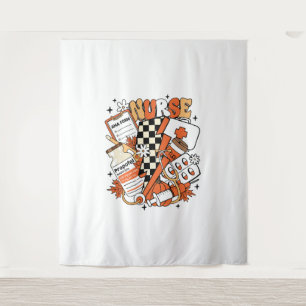 Nurse Halloween Cute Fall Tapestry