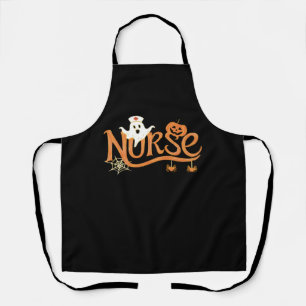 Nurse Halloween Cute Ghost and Pumpkin Essential T Apron
