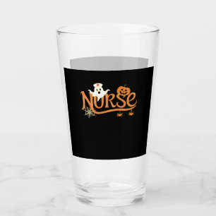 Nurse Halloween Cute Ghost and Pumpkin Essential T Glass