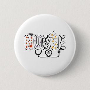 Nurse Halloween Funny Ghost halloween nursing 6 Cm Round Badge