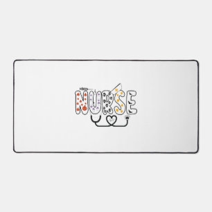 Nurse Halloween Funny Ghost halloween nursing  Desk Mat