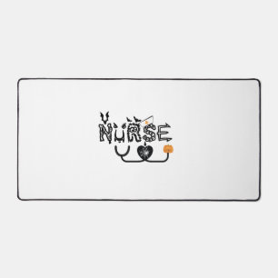 Nurse Halloween Funny Ghost halloween nursing Desk Mat