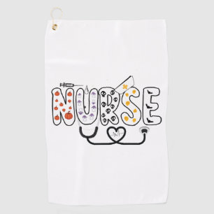 Nurse Halloween Funny Ghost halloween nursing Golf Towel