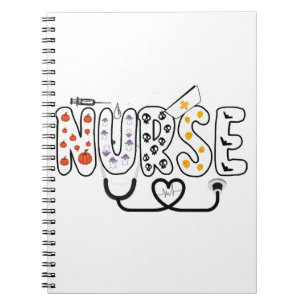 Nurse Halloween Funny Ghost halloween nursing  Notebook