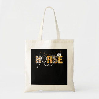 Nurse Halloween Gift With Pumpkin Boo Spider Witch Tote Bag