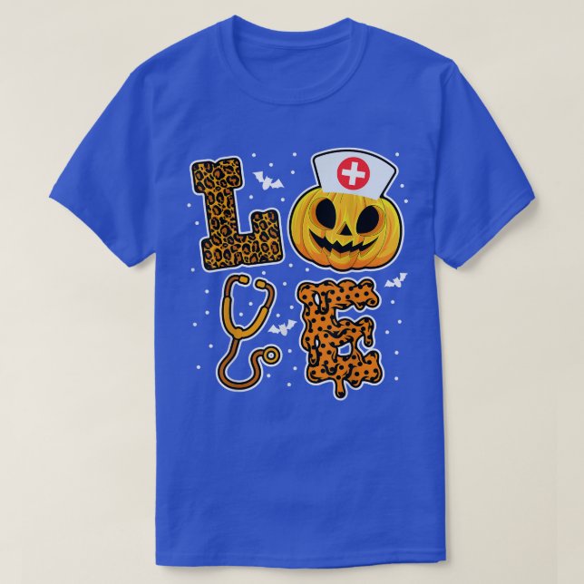 Nurse Halloween JackOLantern Pumpkin Costume Women T-Shirt (Design Front)