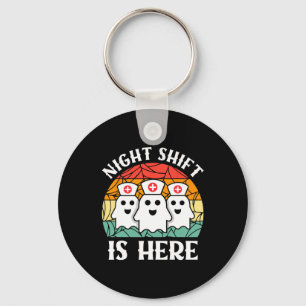 Nurse Halloween  Men Women Night Shift Crew Ghost  Key Ring