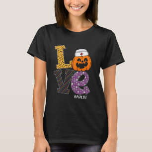 Nurse Halloween Pumpkin Costume Love PCR Nurse Lif T-Shirt