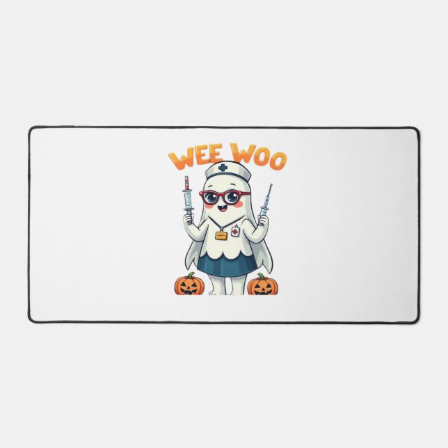 Nurse Halloween ready Classic T-Shirt Desk Mat (Front)