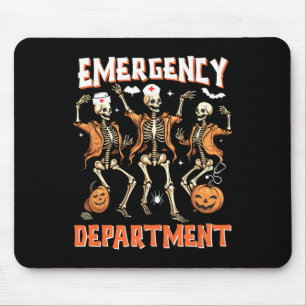 Nurse Halloween Room Emergency Department Funny Sk Mouse Mat