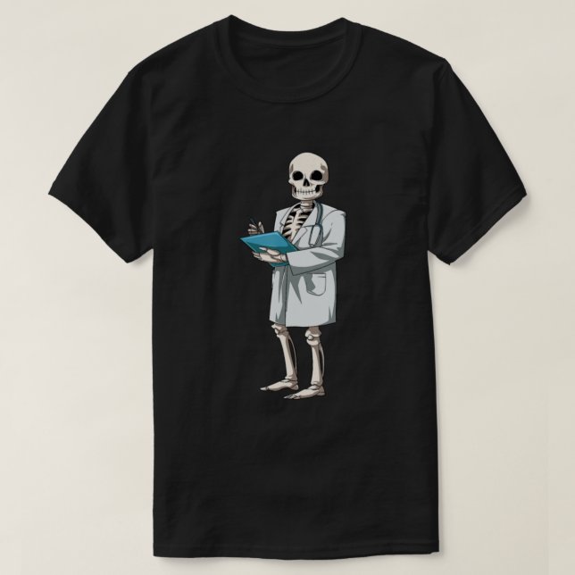 Nurse Halloween Skeleton Doctor Halloween Medical T-Shirt (Design Front)