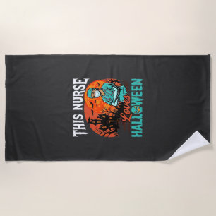 Nurse Halloween Spooky Healthcare Design_1 Beach Towel
