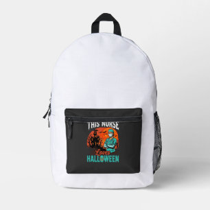 Nurse Halloween Spooky Healthcare Design_1 Printed Backpack