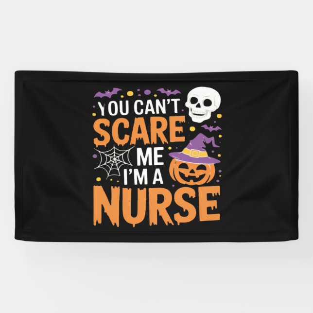 Nurse Halloween Witch Funny Nursing Essential T-Sh Banner (Horizontal)