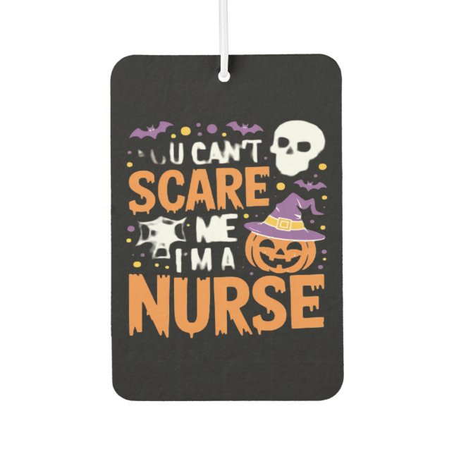Nurse Halloween Witch Funny Nursing Essential T-Sh Car Air Freshener (Front)