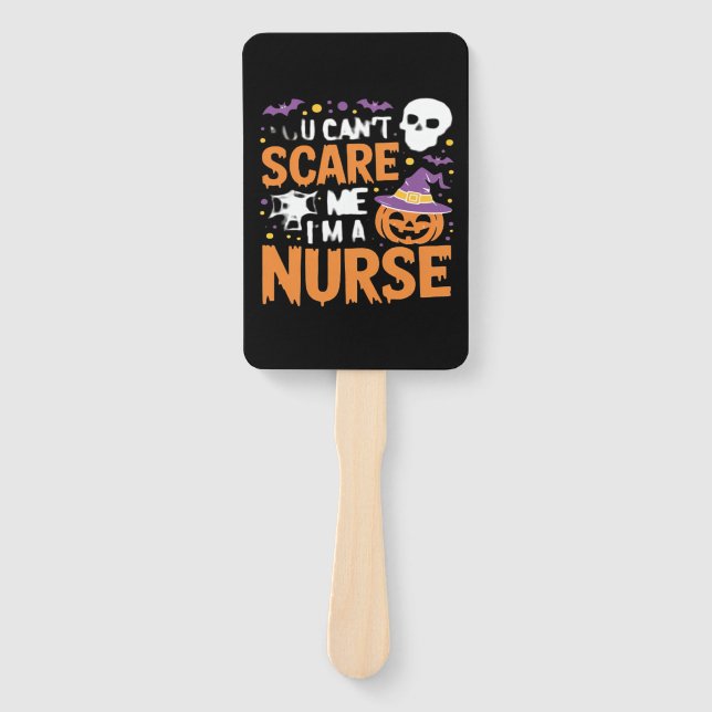 Nurse Halloween Witch Funny Nursing Essential T-Sh Hand Fan (Front)