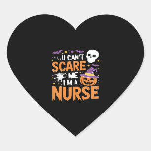 Nurse Halloween Witch Funny Nursing Essential T-Sh Heart Sticker