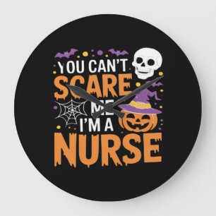 Nurse Halloween Witch Funny Nursing Essential T-Sh Large Clock