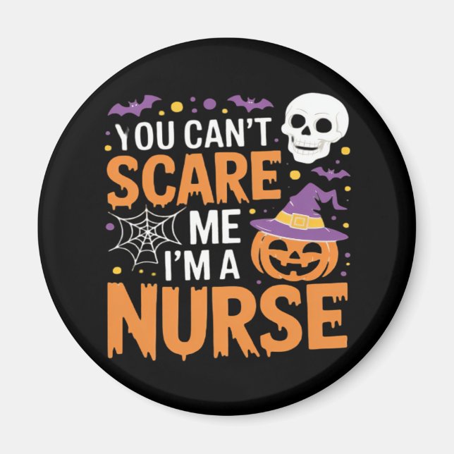 Nurse Halloween Witch Funny Nursing Essential T-Sh Magnet (Front)