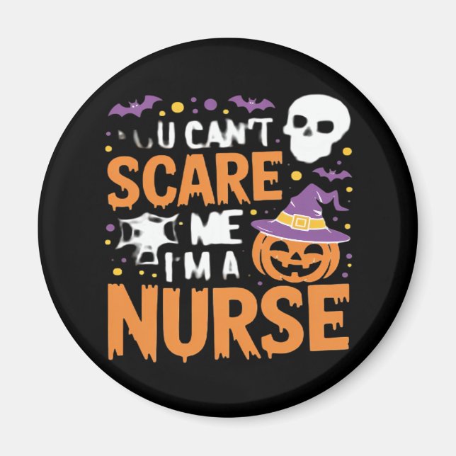 Nurse Halloween Witch Funny Nursing Essential T-Sh Magnet (Front)