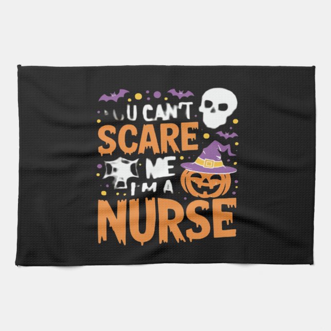 Nurse Halloween Witch Funny Nursing Essential T-Sh Tea Towel (Horizontal)