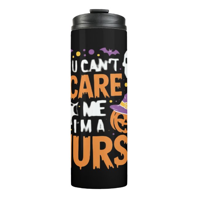 Nurse Halloween Witch Funny Nursing Essential T-Sh Thermal Tumbler (Front)