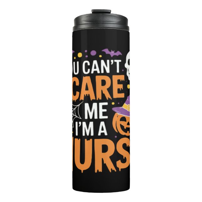 Nurse Halloween Witch Funny Nursing Essential T-Sh Thermal Tumbler (Front)