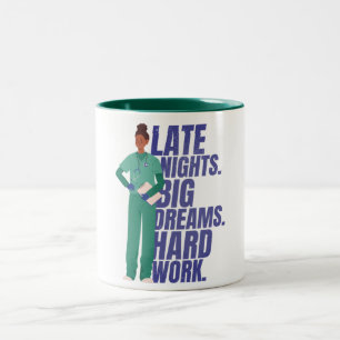 Nurse Hard Work Quote Two-Tone Coffee Mug