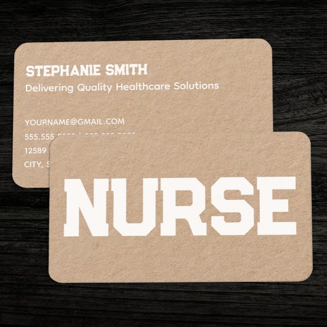 Nurse Healthcare RN Business Card (Nurse Business Cards)