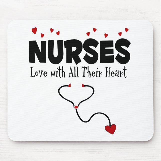 Nurse Heart Gift Mouse Mat (Front)