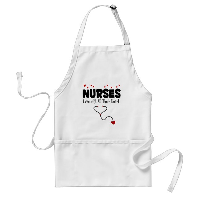 Nurse Heart Gift Standard Apron (Front)