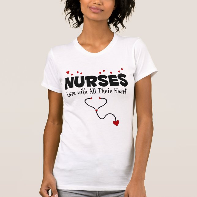 Nurse Heart Gift T-Shirt (Front)
