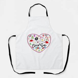 Nurse Heart, Halloween Oversized T-Shirt Apron