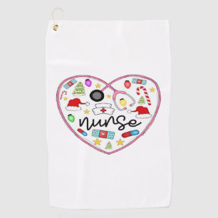 Nurse Heart, Halloween Oversized T-Shirt Golf Towel