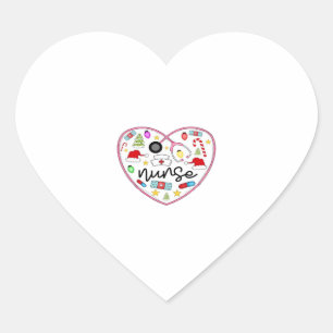 Nurse Heart, Halloween Oversized T-Shirt Heart Sticker