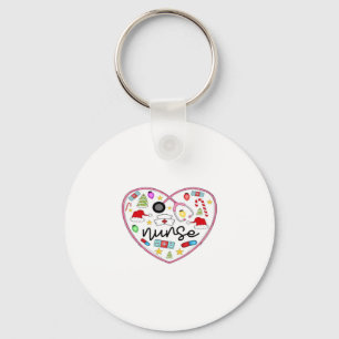 Nurse Heart, Halloween Oversized T-Shirt Key Ring