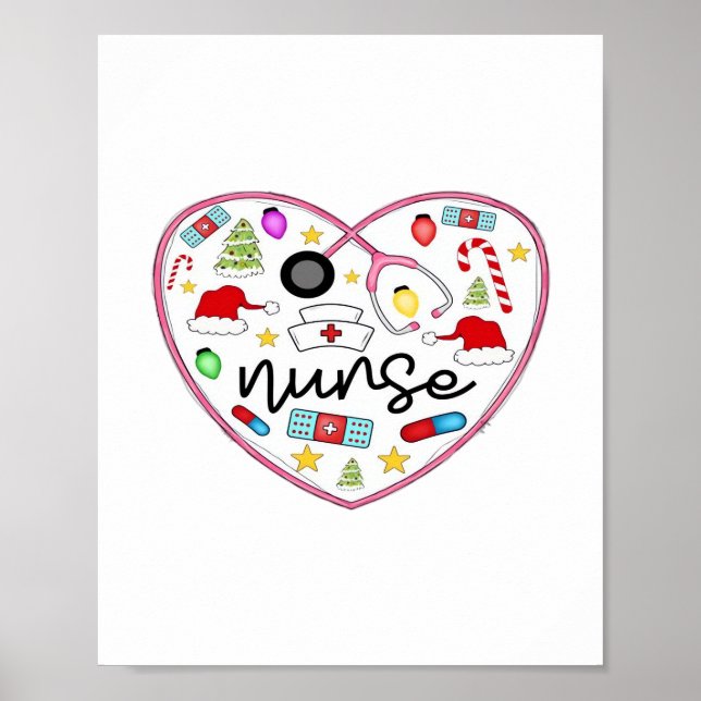 Nurse Heart, Halloween Oversized T-Shirt Poster (Front)