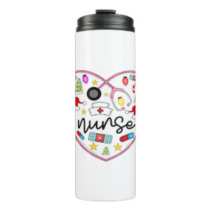 Nurse Heart, Halloween Oversized T-Shirt Thermal Tumbler
