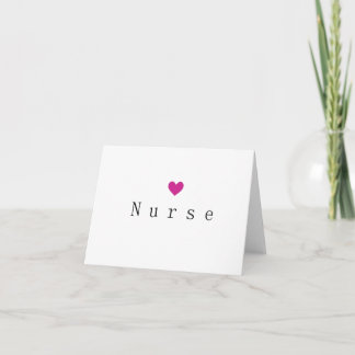 Nurse Heart Notecard