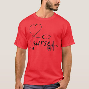 nurse heart stethoscope T-Shirt