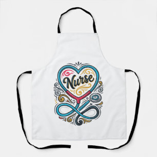 Nurse Heart Stethoscope Vintage Engraving Design_1 Apron