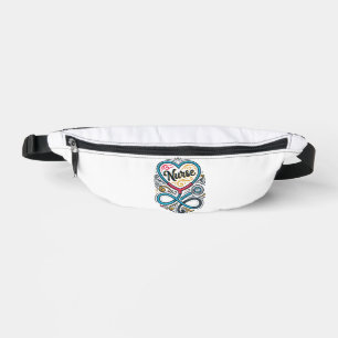 Nurse Heart Stethoscope Vintage Engraving Design_1 Bum Bags