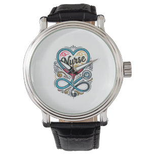 Nurse Heart Stethoscope Vintage Engraving Design_1 Watch
