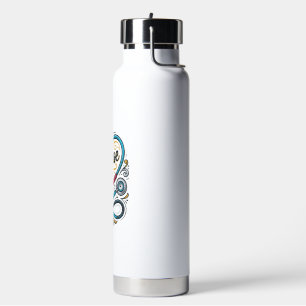 Nurse Heart Stethoscope Vintage Engraving Design_1 Water Bottle