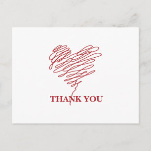 Nurse Heart Symbol Thank You Postcard